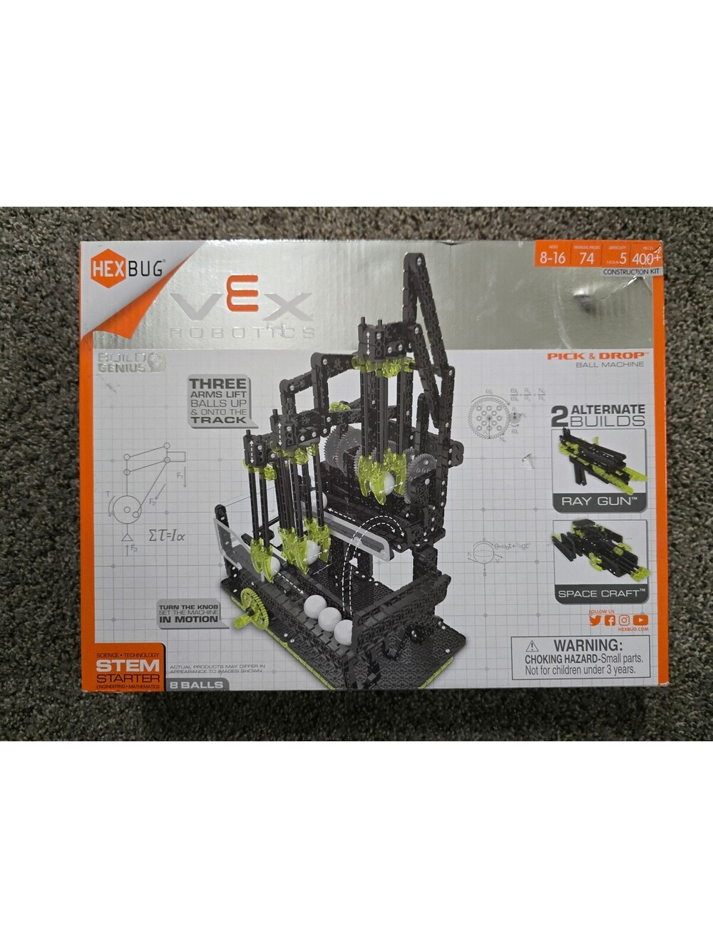 Hexbug VEX Robotics Pick & Drop Ball Machine STEM Starter Kit